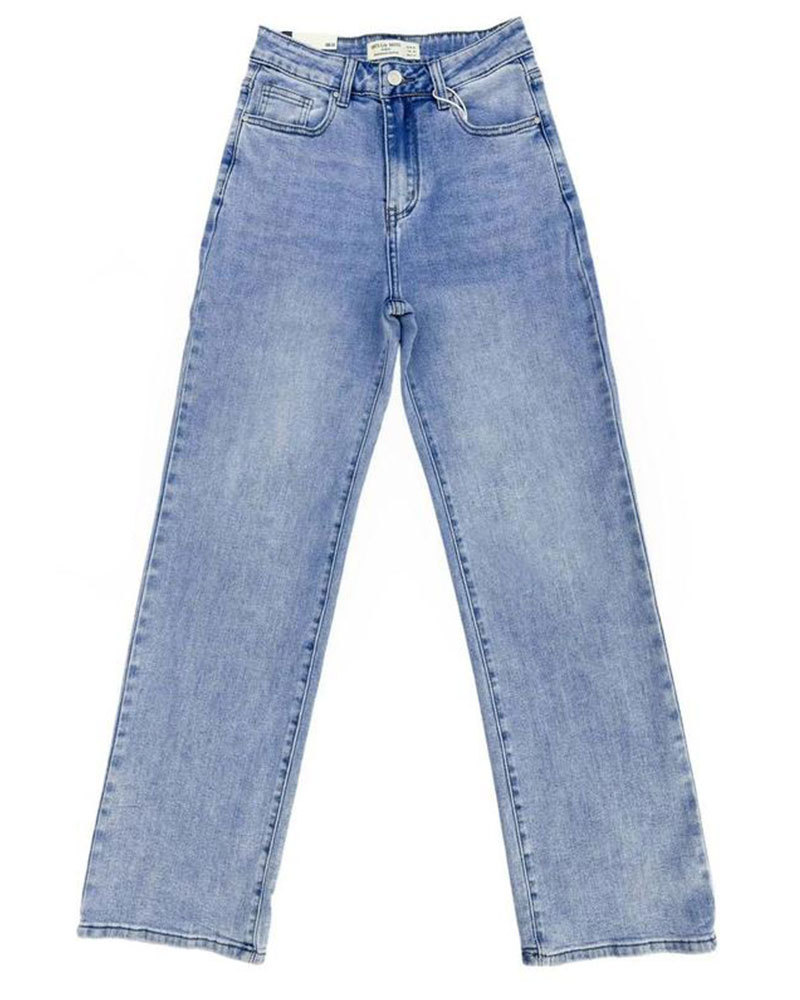 Vibecurve® Trendy Denim High Waist Multi-Pocket Wide Leg Jeans