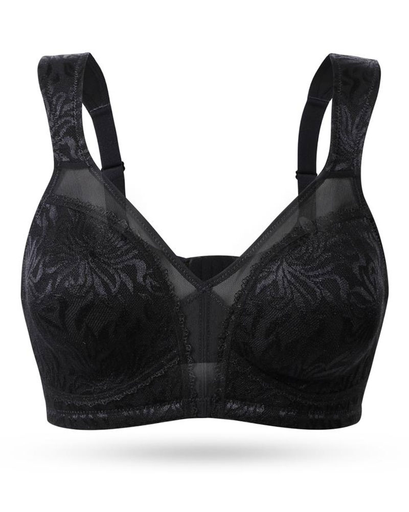 Vibecurve® Full Coverage Non Padded Wireless Bra Plus Size Minimizer Bras