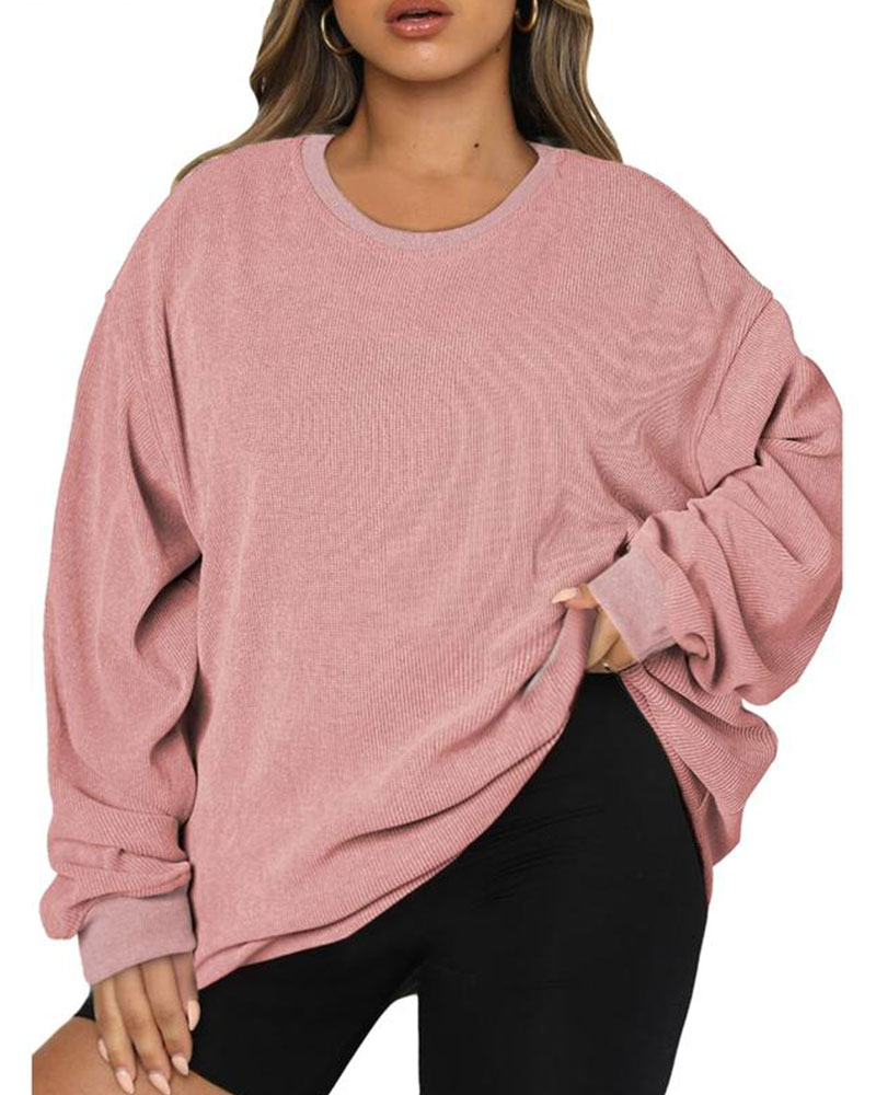 Vibecurve® Long Sleeve Crew Neck Sweatshirts