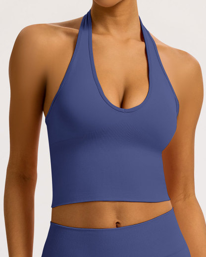 Vibecurve® Breathable Back-Enhancing Halterneck Yoga Bra