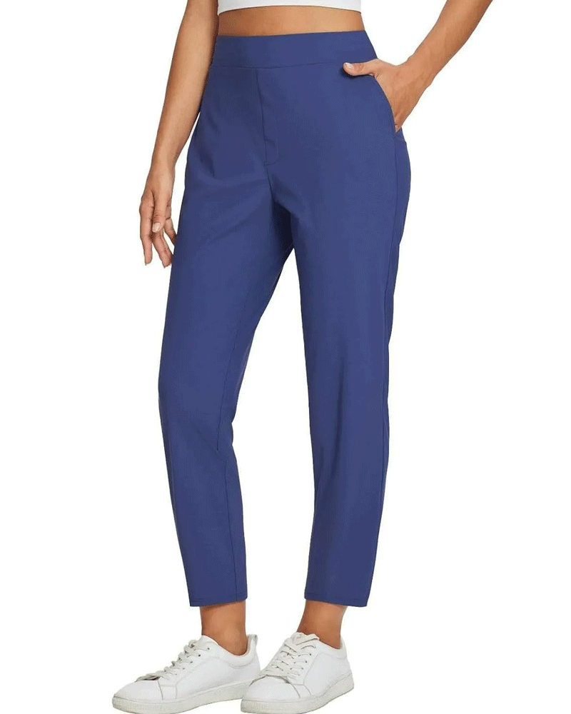 Vibecurve®High Waist Elastic Zip Pocket Lounge Pants