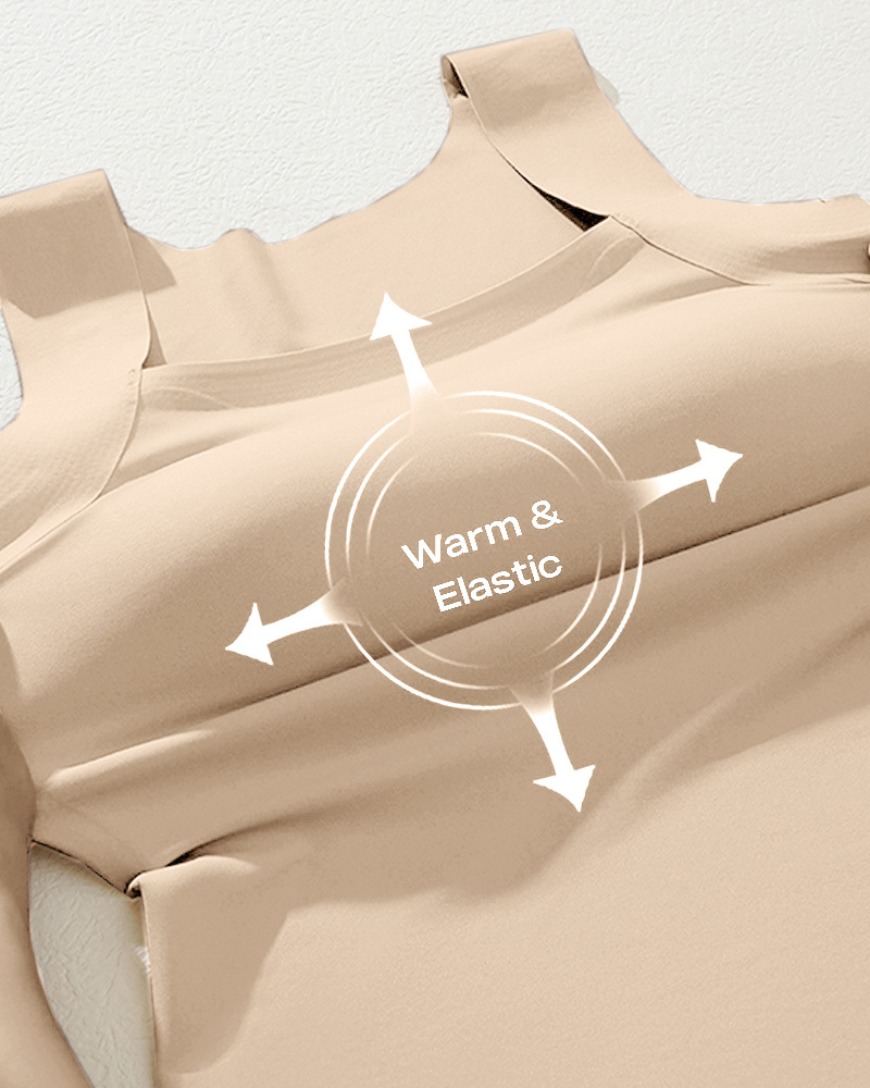 Vibecurve® U Neck Shapewear Built-in Bra Sleeveless High Strechy Slim Fit Tank BodySuits