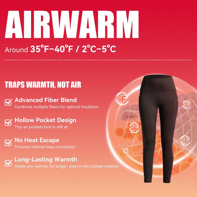 Vibecurve®  High Waisted Fleece Lined Leggings with Pockets