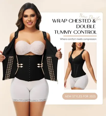 Vibecurve®Women's Waist Shaper With Bra, Belly Band, Fitness Shapewear With Adjustable Straps