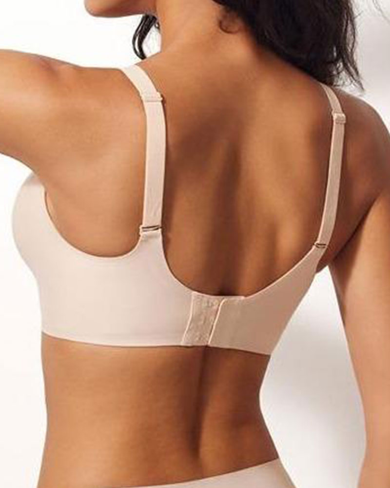 Vibecurve® V Neck Scalloped Wireless Bra for Women