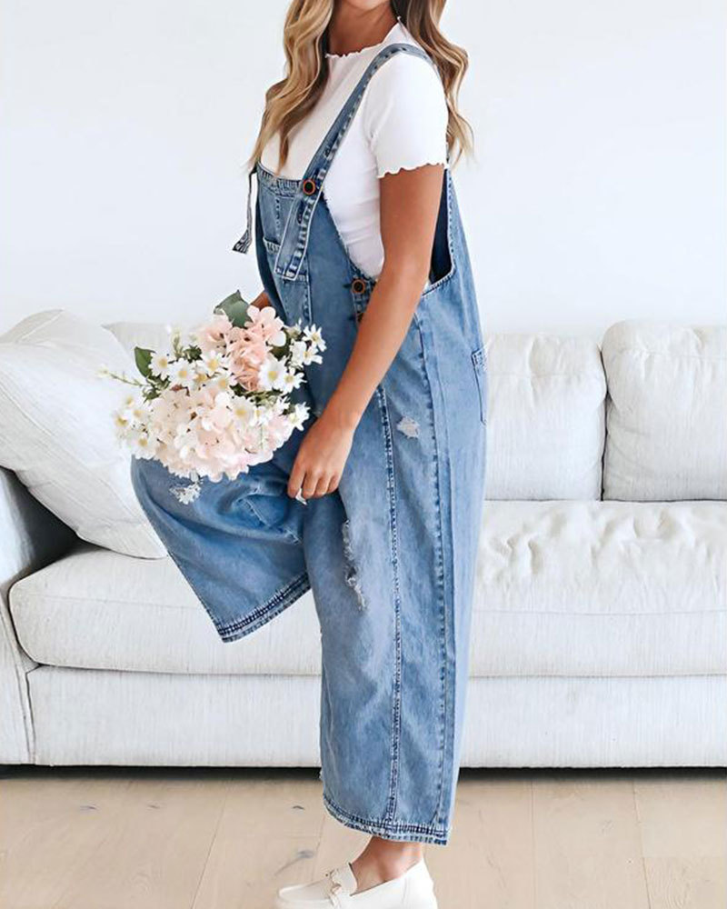 Vibecurve® Women's Denim Overalls Casual Jumpsuits