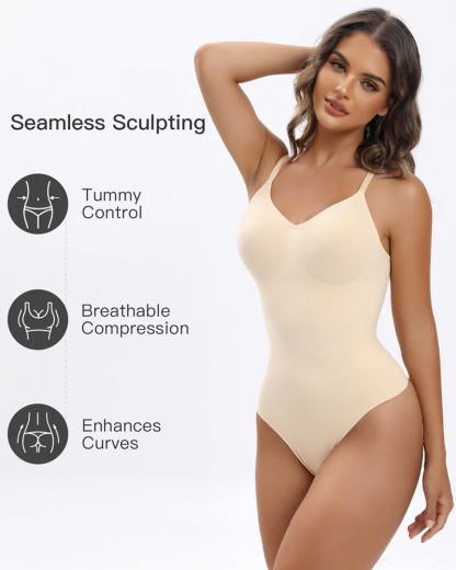 Vibecurve® Shapewear for Women Tummy Control Bodysuit Seamless Sculpting Snatched Waist Body Suit Brief