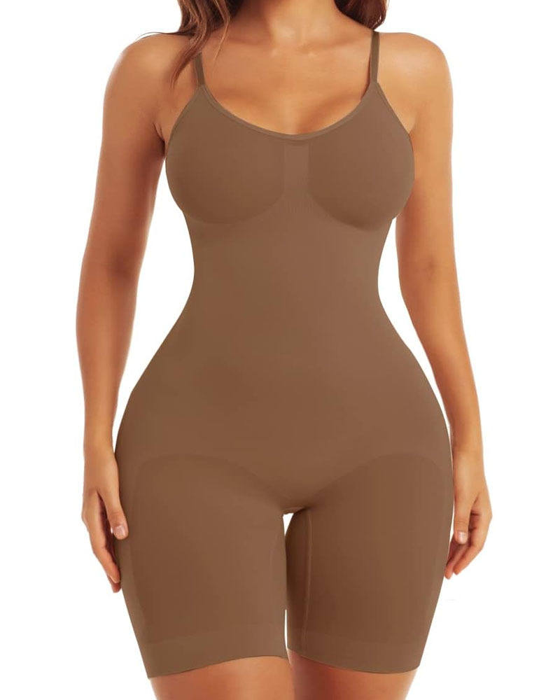 vibecurve®Full Body Shapewear Bodysuit for Women Tummy Control Body Shaper Thigh Slimmer Shorts Seamless Sculp
