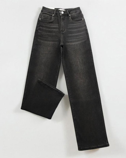 Vibecurve® Trendy Denim High Waist Multi-Pocket Wide Leg Jeans