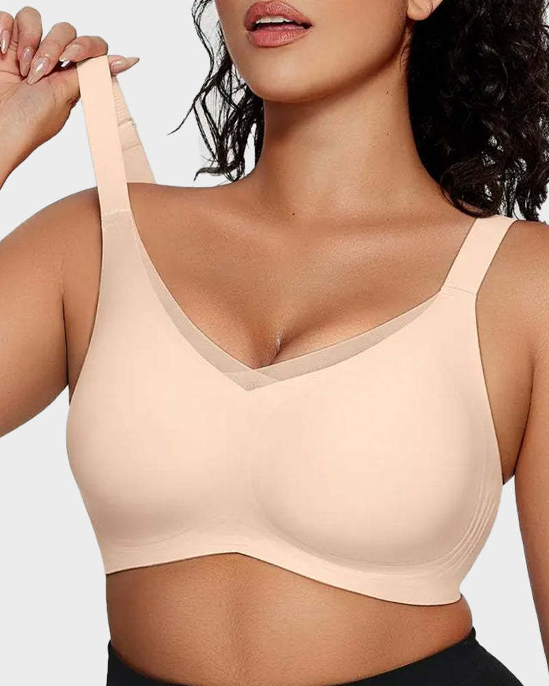 Womens Wireless Bras V Mesh Comfortable Bralette Supportive