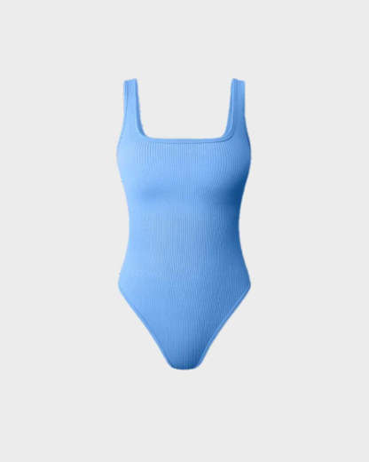 Vibecurve® Wide Strap Backless Thong Bodysuit