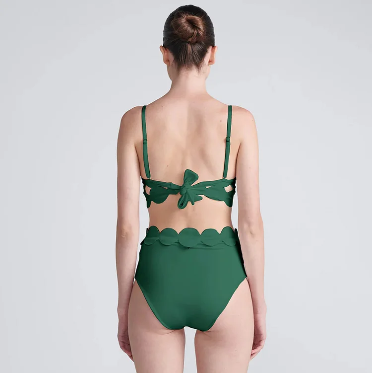 Vibecurve® Laser Cutting Circularity Bikini Swimsuit and Split Skirt