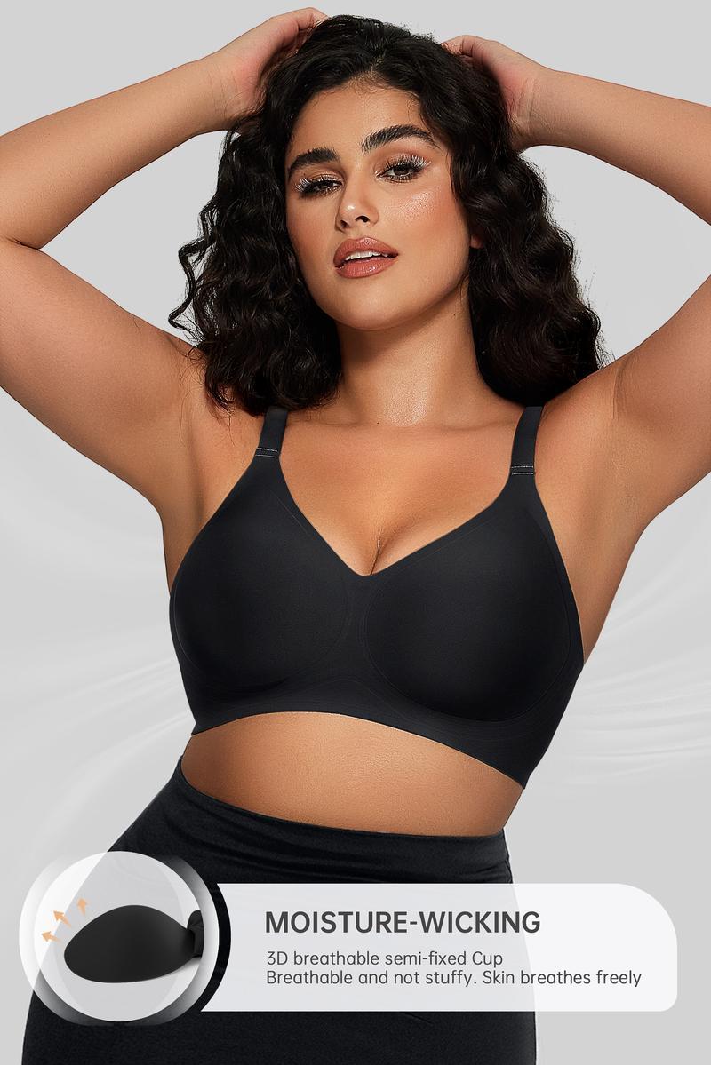 Vibecurve® Women Comfortable Push Up Bras Wireless Seamless Full Coverage Bra 