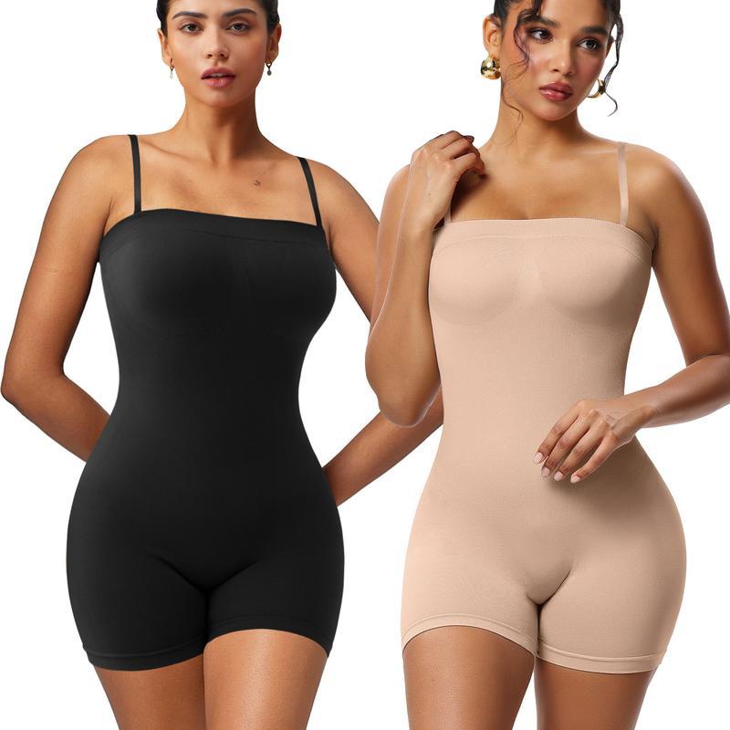 Vibecurve® Women's Seamless Removable StraplessBodysuits For Women's Yoga Rompers