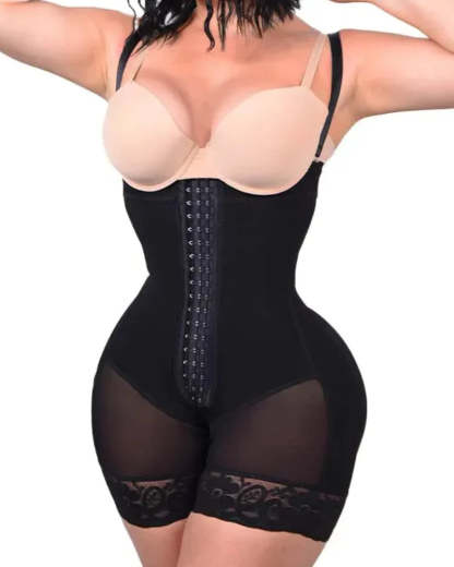 Vibecurve® Tummy Control Body Shaper Butt Lifter Thigh Slimmer Faja Plus Shapewear with Zipper Crotch