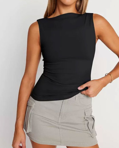 Vibecurve® Fashion Queen Ladies Outing Casual Vest Spring and Summer Basic Style