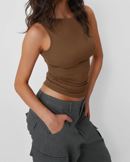 Vibecurve® Fashion Queen Ladies Outing Casual Vest Spring and Summer Basic Style