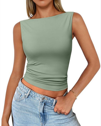 Vibecurve® Fashion Queen Ladies Outing Casual Vest Spring and Summer Basic Style