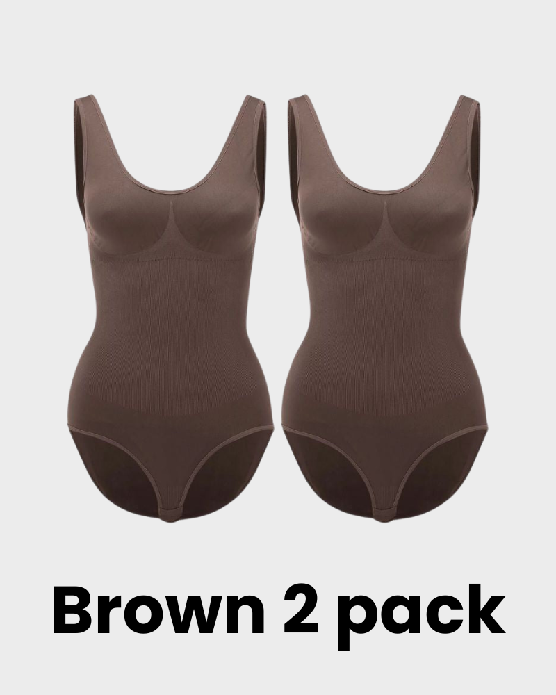 Vibecurve® Smoothing Seamless Tank Top Bodysuit Tummy Control Shapewear