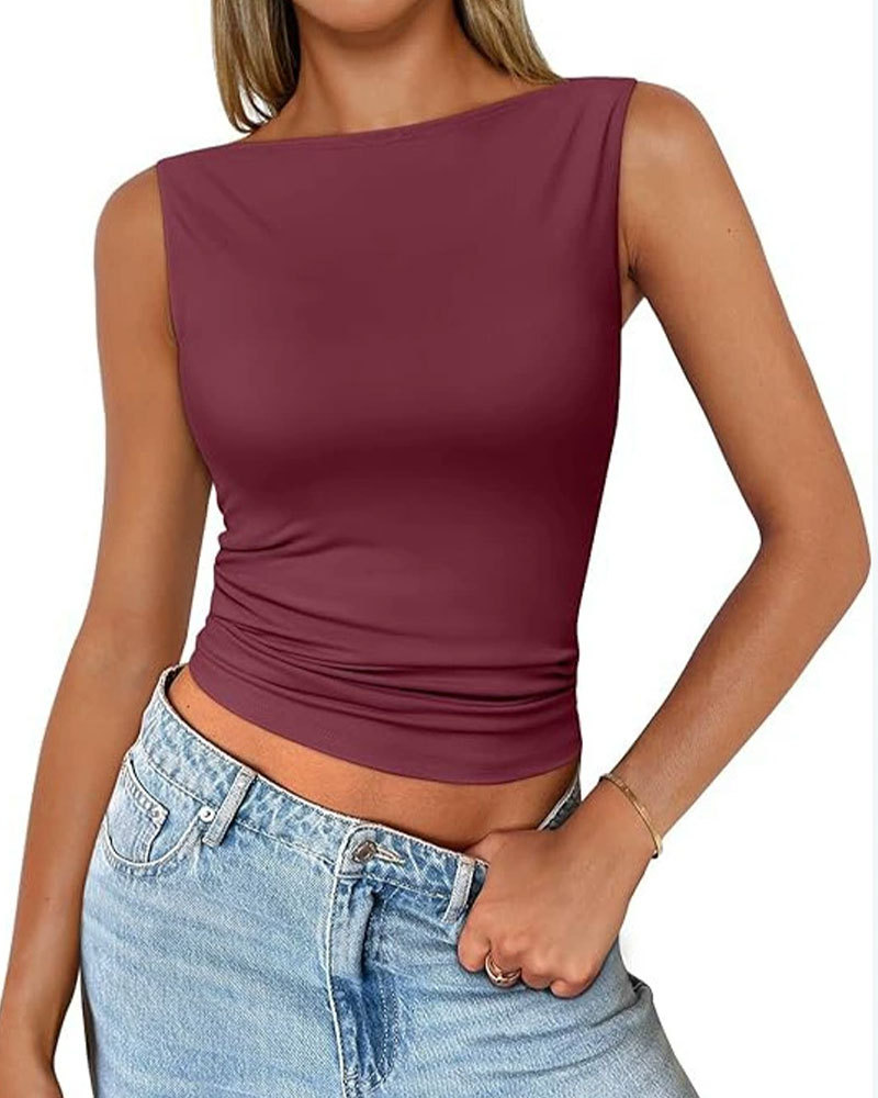 Vibecurve® Fashion Queen Ladies Outing Casual Vest Spring and Summer Basic Style