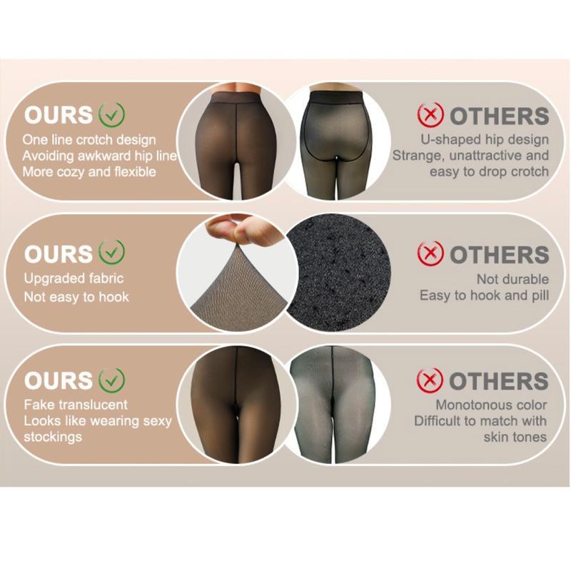 Vibecurve® Fleece Lined Tights One-Lined Seams both front and back