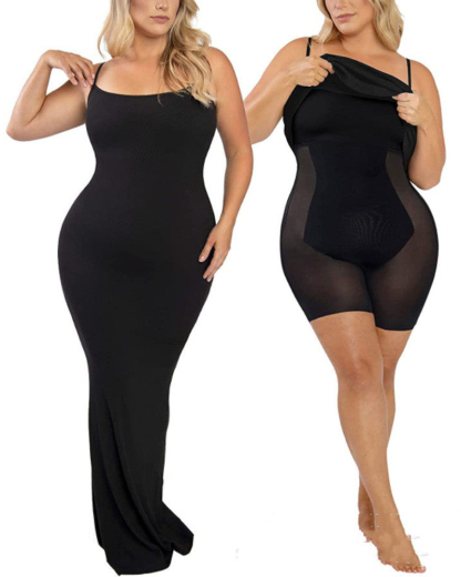 Vibecurve® Ribbed Modal Built-In Shapewear Dresses