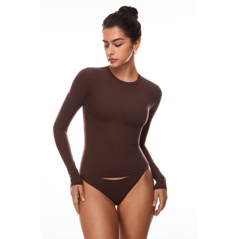 Vibecurve® Soft Single-Layer Basic Long Sleeve Shirts