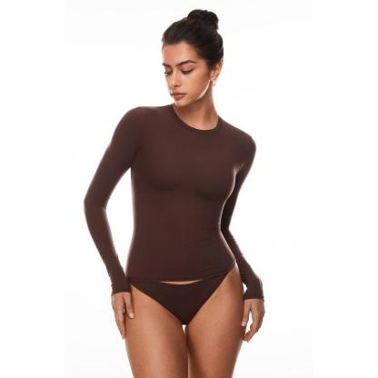 Vibecurve® Soft Single-Layer Basic Long Sleeve Shirts