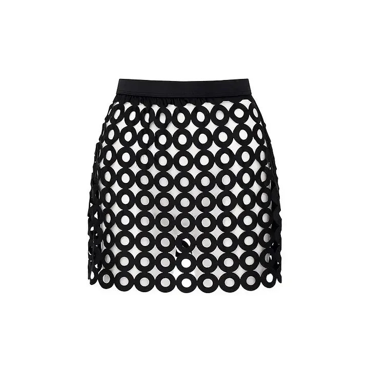 Vibecurve® Women's Ring Strap Push Up onePiece Swimsuit and Matching Skirt Set BathingSuit Outdoorfun