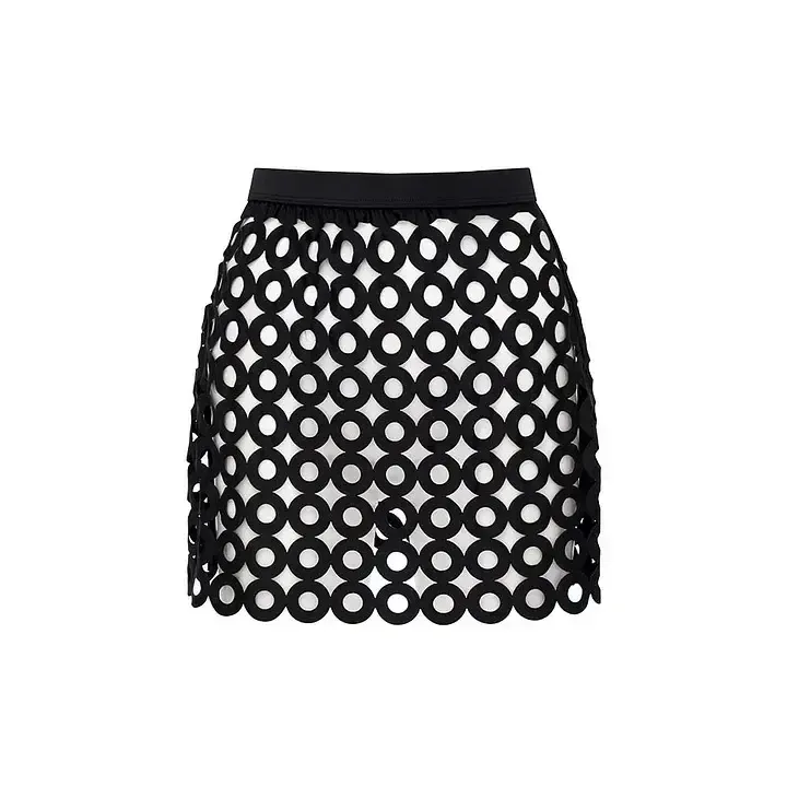 Vibecurve® Women's Ring Strap Push Up onePiece Swimsuit and Matching Skirt Set BathingSuit Outdoorfun