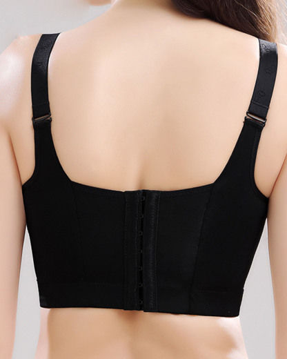 Slim Back Plus Size Bra No Underwire Push-Up Bra 7 Breasted