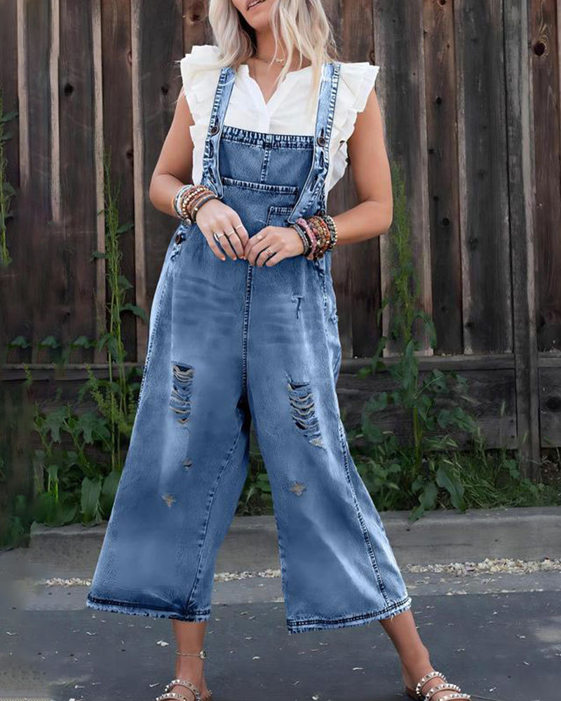 Vibecurve® Women's Denim Overalls Casual Jumpsuits