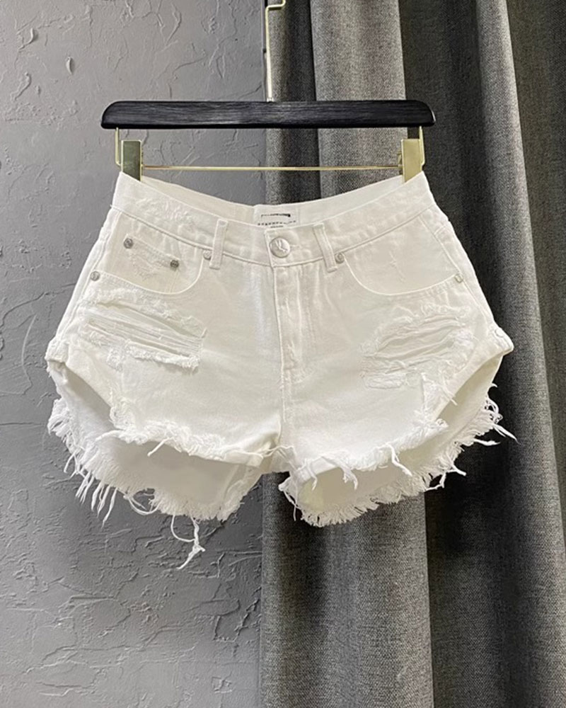 Vibecurve® A-Line Casual Denim Shorts for Women