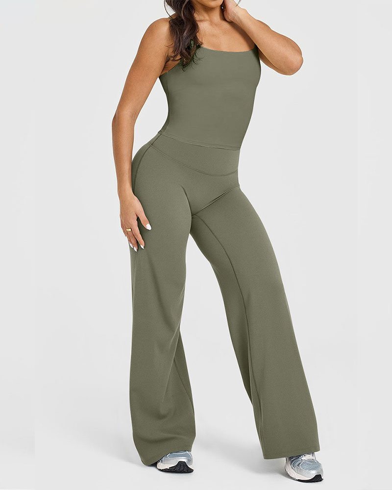 Vibecurve®Women's Wide Leg Yoga Lounge Pants High Waisted Casual Pants Comfy Stretchy Loose Pants Leggings Elastic