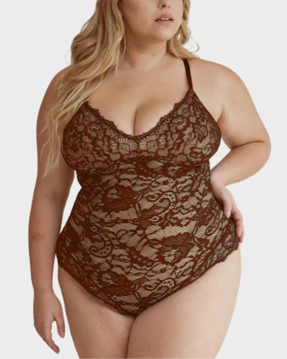 Vibecurve® Plus Size Sexy Lace Bodysuits