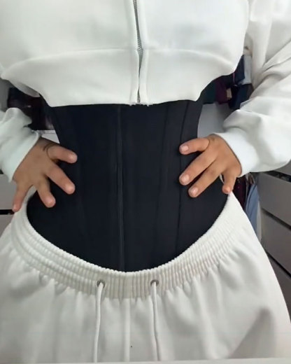 Vibecurve® Front Zipper Double Layer Compression Hourglass Tummy Control Waist Belt Waist Trainer