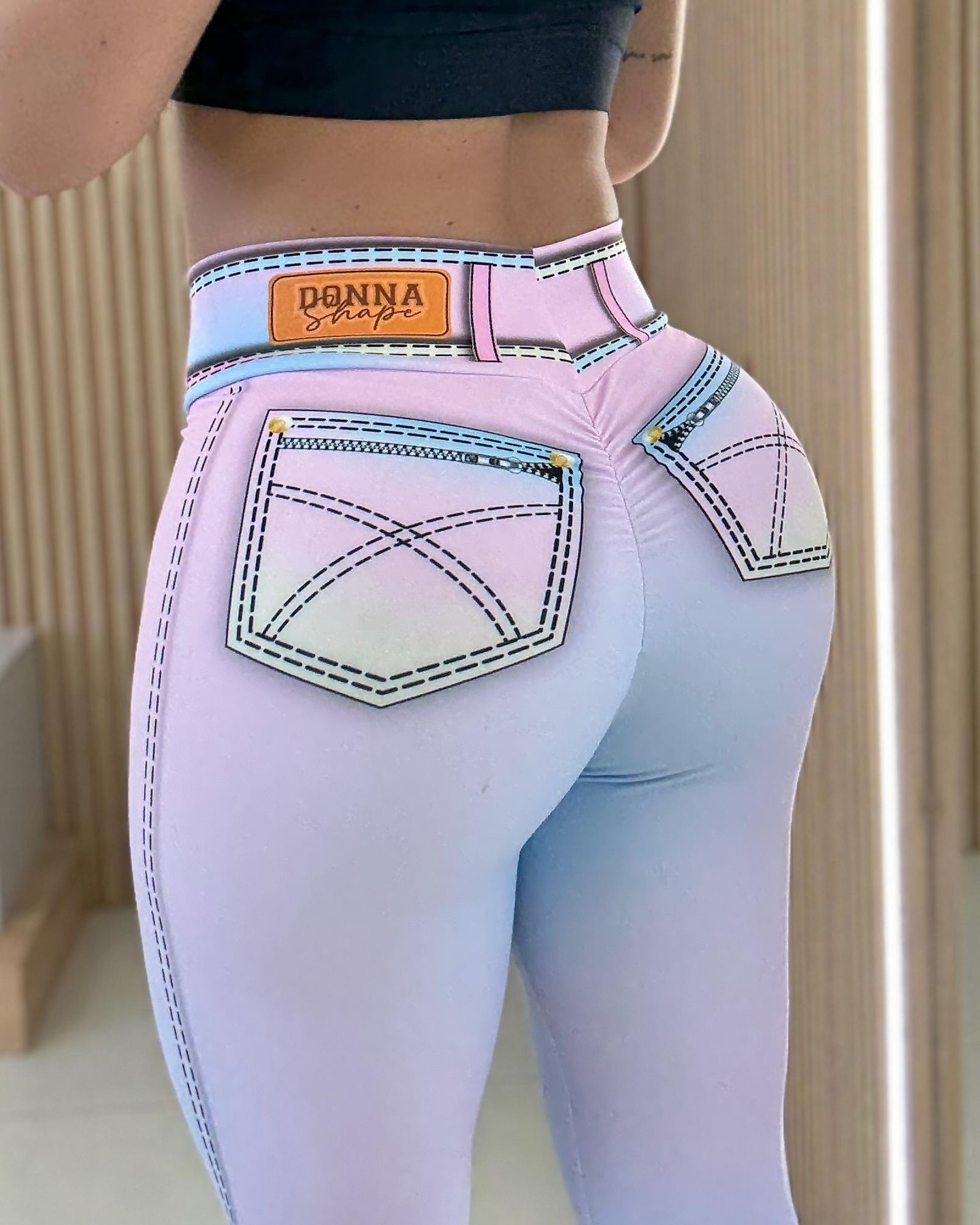 Vibecurve® Legging Fake Jeans Shape Rainbow