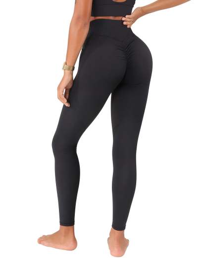 Vibecurve® Women's V Cross Waist Tight Hip Lift Leggings High Waist Yoga Pants