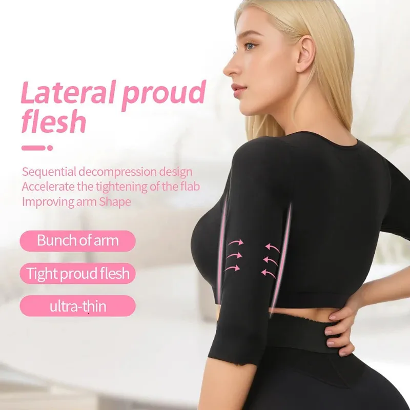 Vibecurve® Womens Post Surgery Arm Lipo Compression Arm Shaper Sleeves Full Coverage Bra