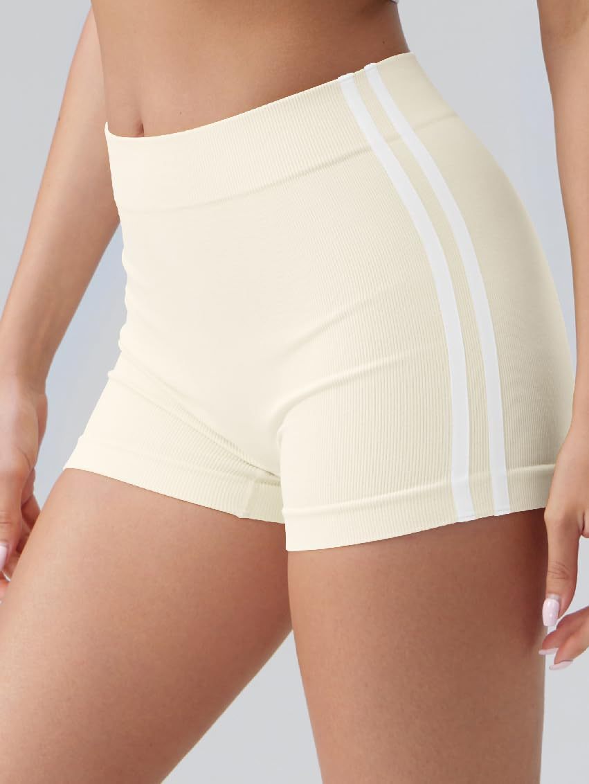 Vibecurve® Fashion Side Stripe Yoga Shorts