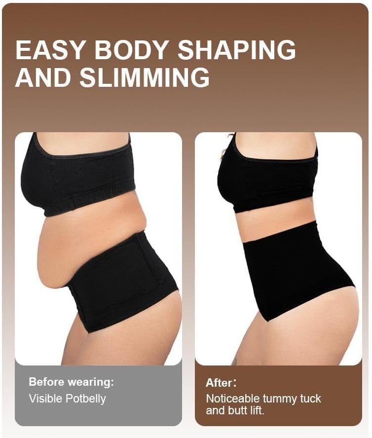Women's Tummy Control Shapewear Panties Hi-Waist Body Shaper Underwear Slimming Briefs Compression Minimalist
