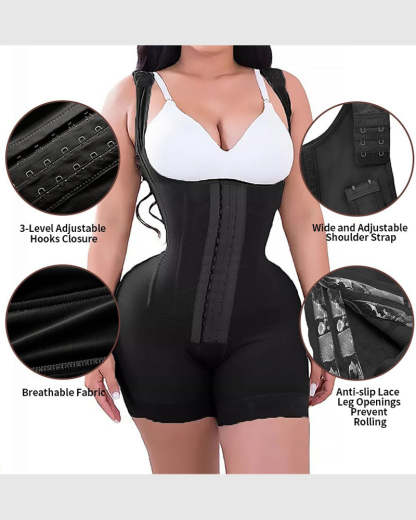 Vibecurve® Firming Compression Compression Shapewear Adjustable Body With Hook Eye Buckle