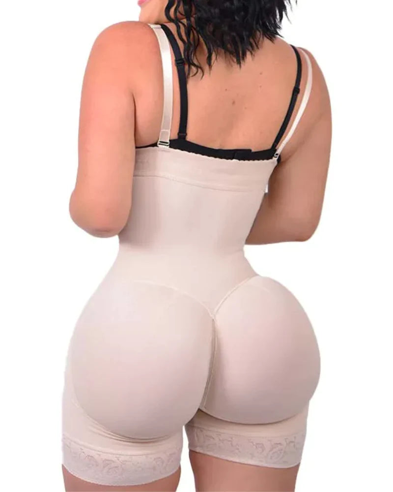 Vibecurve® Tummy Control Body Shaper Butt Lifter Thigh Slimmer Faja Plus Shapewear with Zipper Crotch