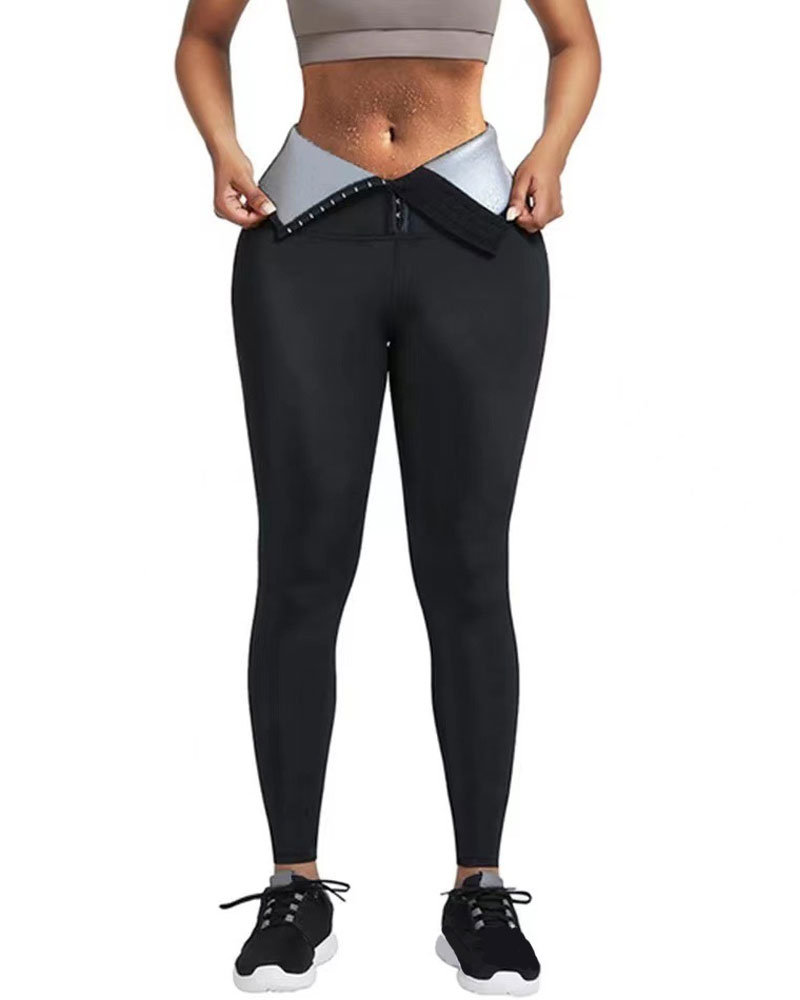 Vibecurve® High Waist Leggings Hook & Eye Tummy Control Sport Pants