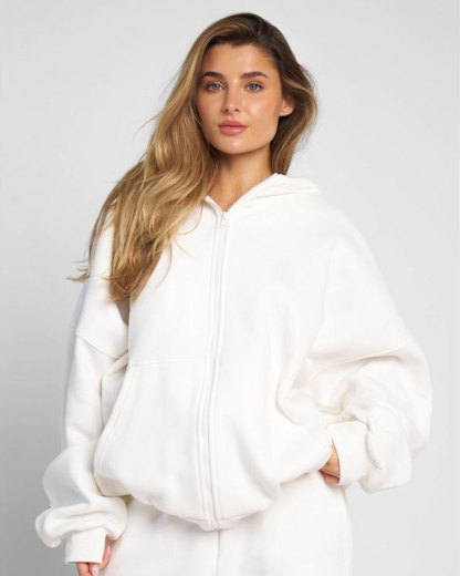 Vibecurve® Cloud Zip Oversized Hoodie