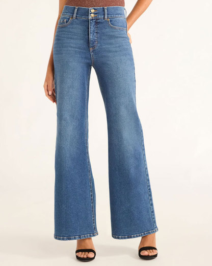 Vibecurve® Women’s Margot Wide Leg High Rise Jeans