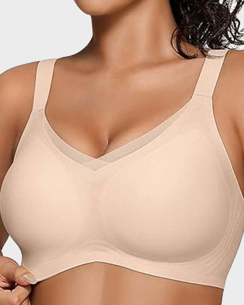 Womens Wireless Bras V Mesh Comfortable Bralette Supportive