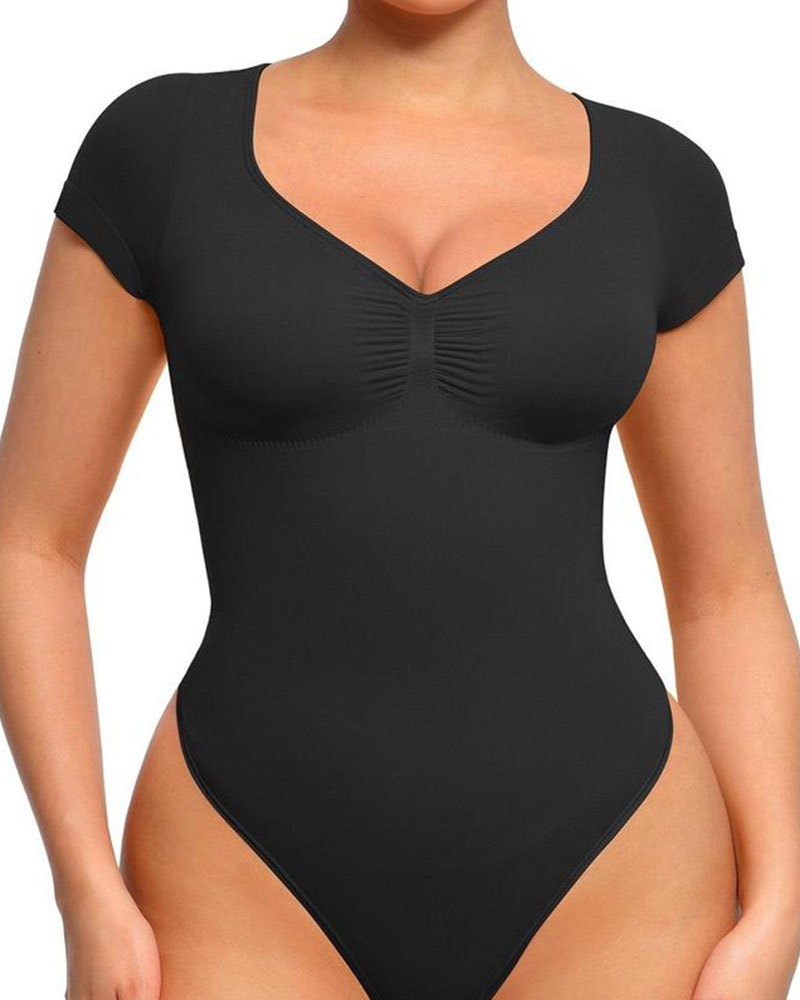 Vibecurve®Women's Short Sleeve Bodysuit for Tummy Control