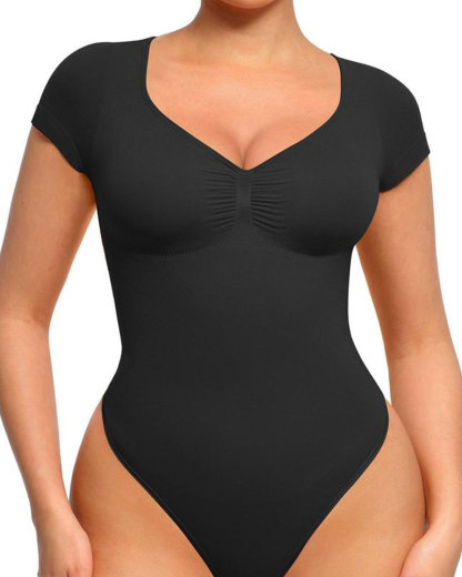 Vibecurve®Women's Short Sleeve Bodysuit for Tummy Control 