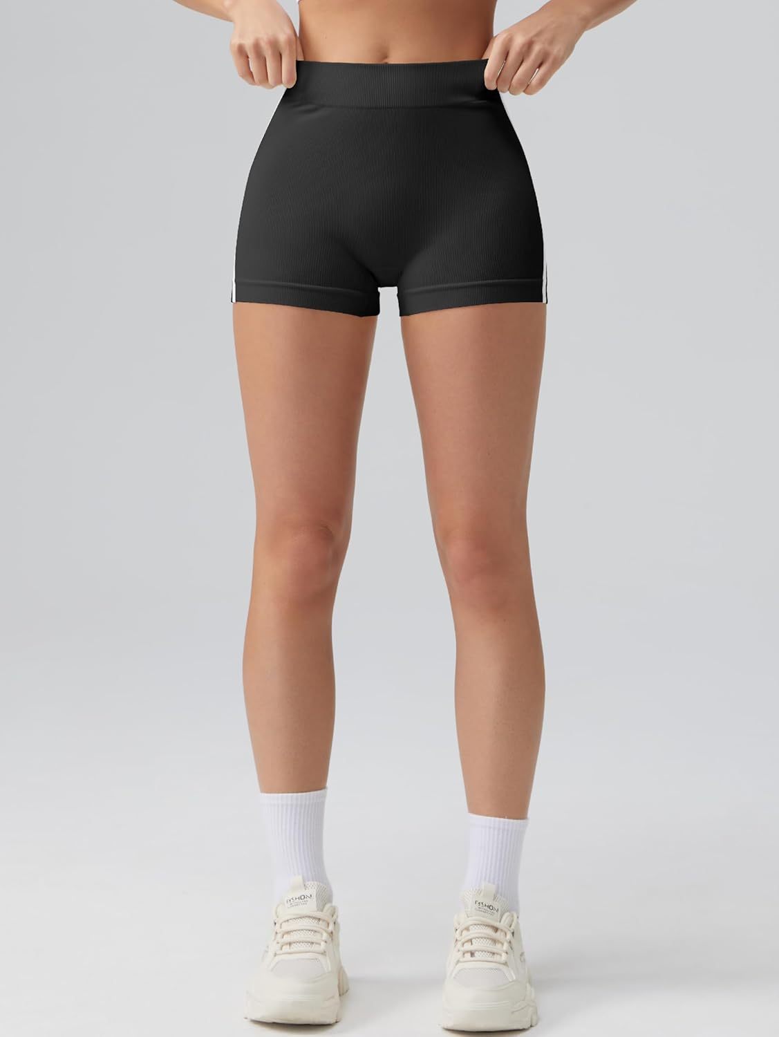 Vibecurve® Fashion Side Stripe Yoga Shorts
